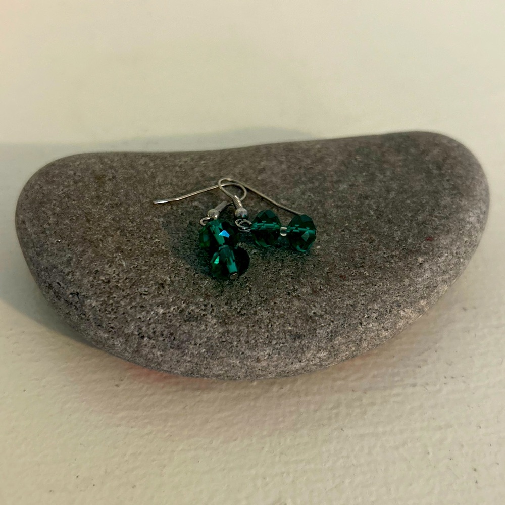 Teal Dangle Earrings